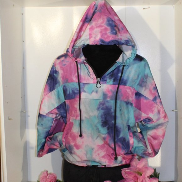 4/$25 Tie Dye Windbreaker Size Small 3-5 Juniors - Picture 3 of 5